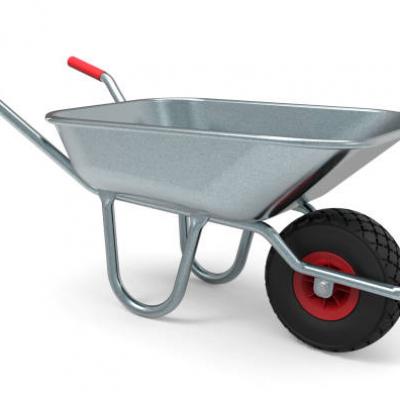 Steel construction wheelbarrow 