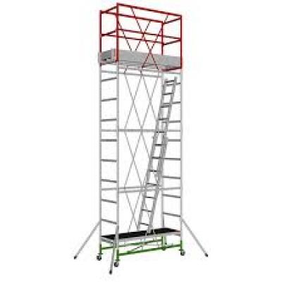 Steel scaffolding with a working height of 7.5m