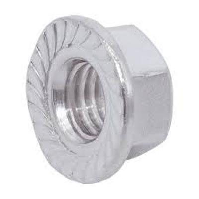 Hex nuts with fake knurled washer